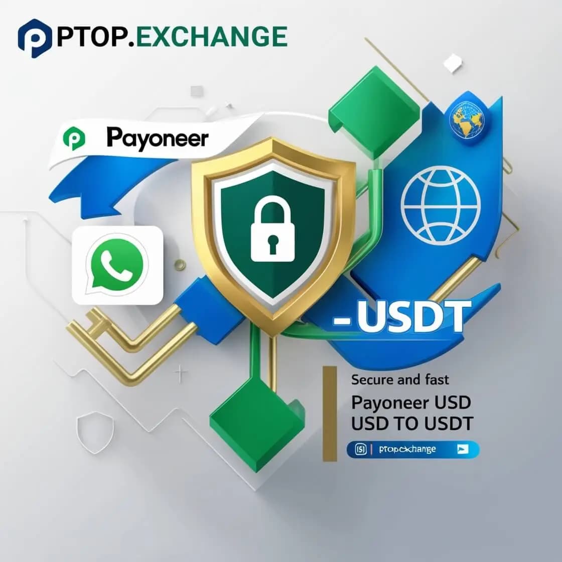 How to Exchange USDT to Payoneer USD with PTOP.Exchange